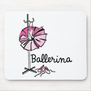 Mousepad Acolchoado de Rato Sapatilhas de Bailarina - Rosa