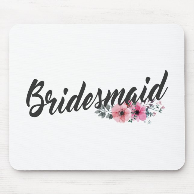 Mousepad Acompanhante Simples Caligrafia para Casamento | M (Frente)
