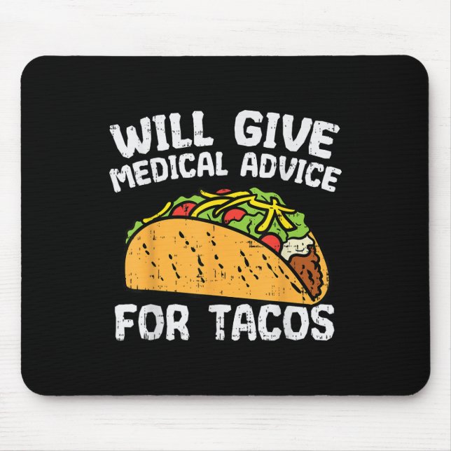Mousepad Aconselhamento Médico Para Tacos Cinco Mexicanos D (Frente)