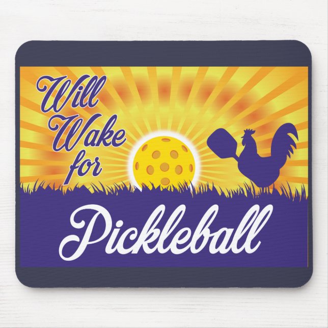 Mousepad "Acordará para tapete do rato de Pickleball" (Frente)
