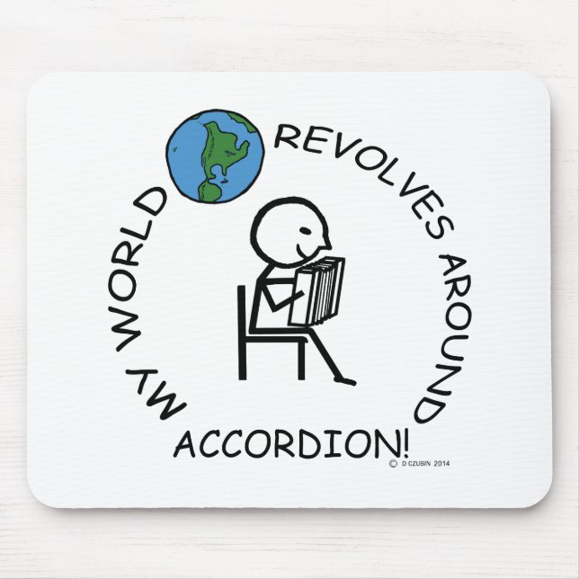 Mousepad Acordeão - Mundo Revola-se (Frente)