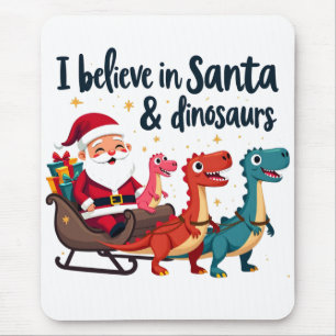 Mousepad Acreditam em Papais noeis e dinossauros (Papais no