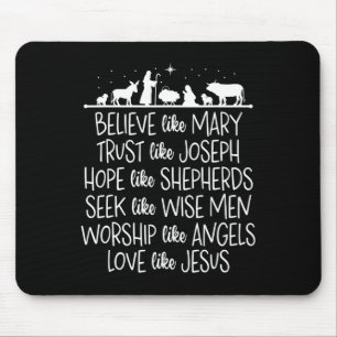 Mousepad Acredite Como Maria Confie Como Joseph Rezando Cri