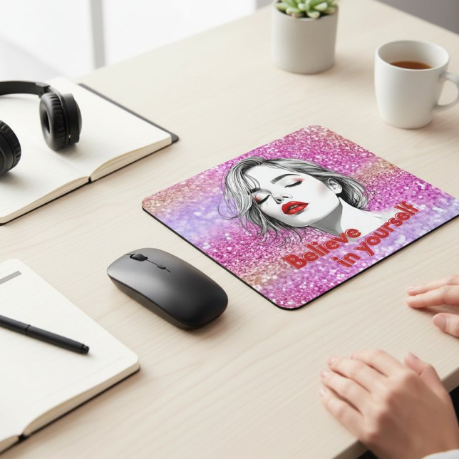 Mousepad Acredite em seu próprio portátil inspirador (Criador carregado)