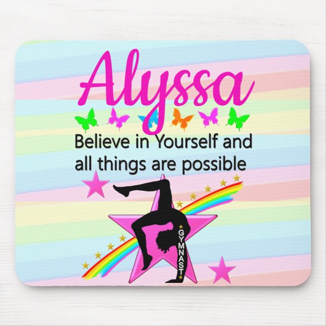 MOUSEPAD ACREDITE EM SI MESMO DESIGN DE GINÁSTICA (Frente)