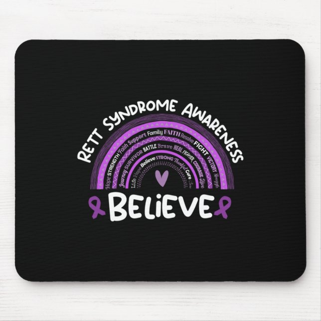 Mousepad Acredite Mês de Conscientização da Síndrome de Ret (Frente)