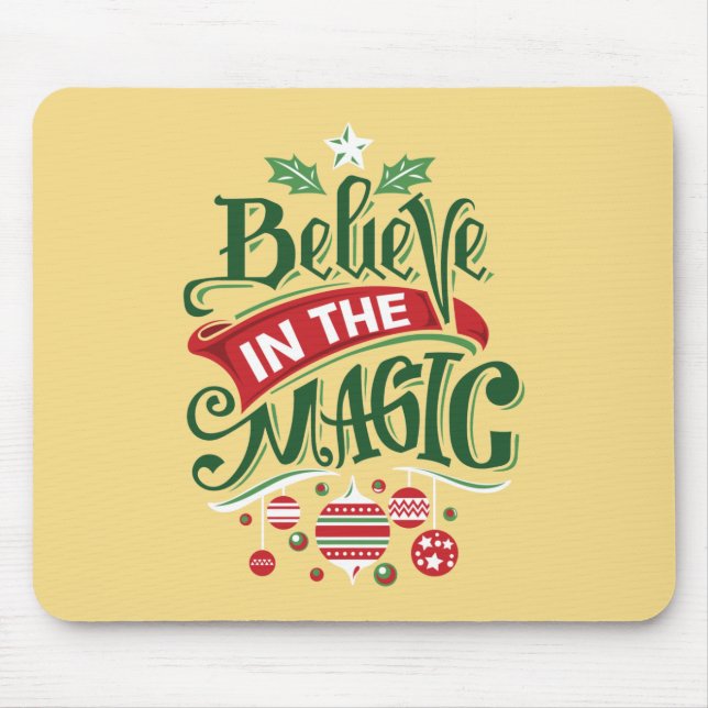 Mousepad Acredite na Tipografia de Natal Mágico (Frente)