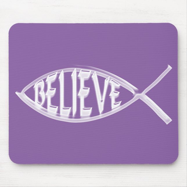 Mousepad Acredite Peixe Lavanda (Frente)