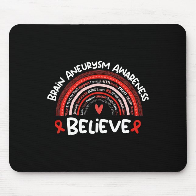 Mousepad Acreditem no neurismo cerebral Consciência Mês Cér (Frente)