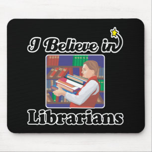 Mousepad acredito em bibliotecários