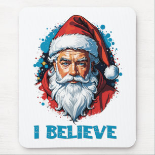 Mousepad Acredito em Santa Claus Grafite Style Design