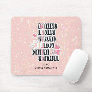 Mousepad Acrônimo Mãe   Floral   Presente de Dia de as mães