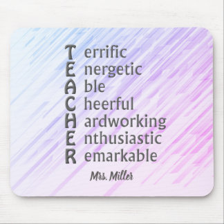 Mousepad Acrônimo para o nome dos professores Abstrato roxo