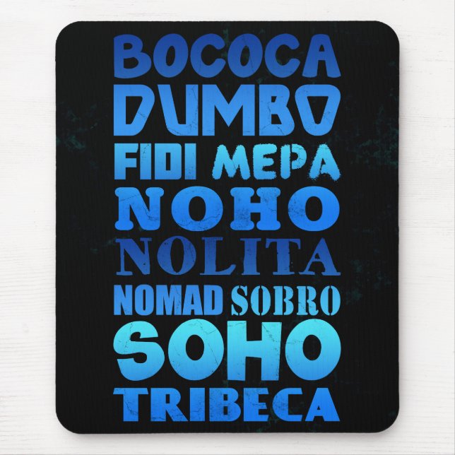 Mousepad Acrônimos de Nova Iorque (Frente)