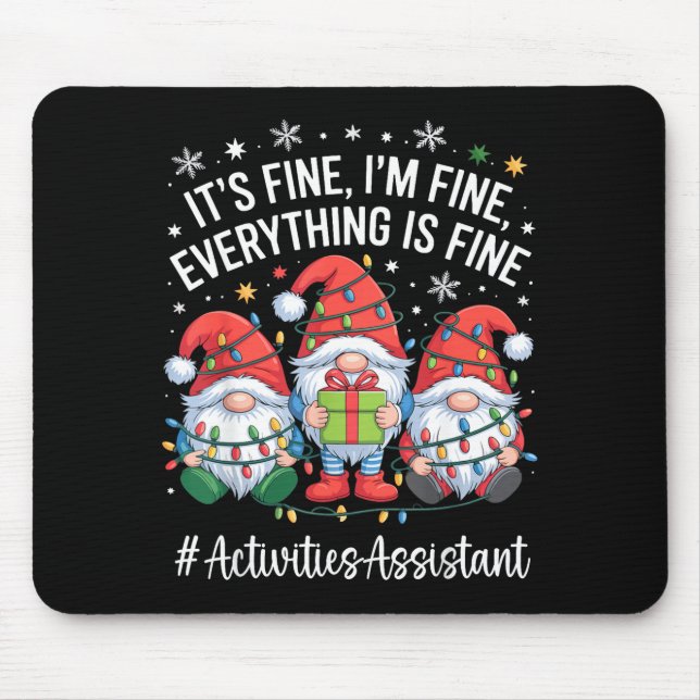 Mousepad Activities Istant Gnome Everything Is Fine Christm (Frente)