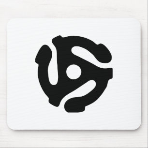 Mousepad Adaptador de vinilo de 7 polegadas e 45 rpm, inser