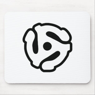 Mousepad Adaptador de vinilo de 7 polegadas e 45 rpm, inser