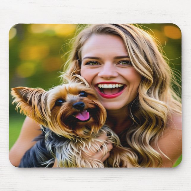 Mousepad Add Yorkshire Terrier Photo Personalize (Frente)