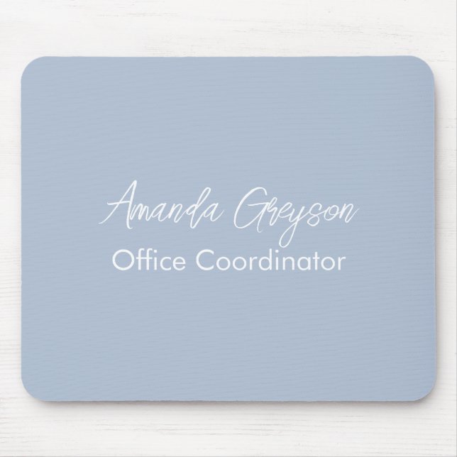 Mousepad Add Your Name Minimal Monogram New Job Position Mo (Frente)