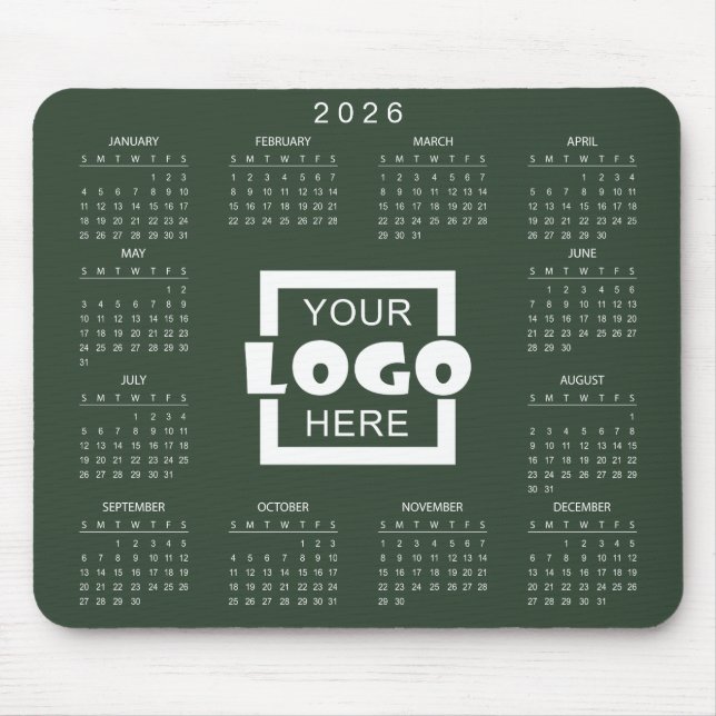 Mousepad Add Your Own Business Logo 2026 Calendar (Frente)