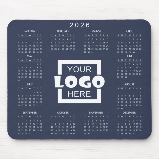 Mousepad Add Your Own Business Logo 2026 Calendar (Frente)