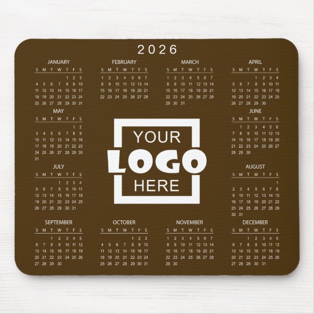 Mousepad Add Your Own Business Logo 2026 Calendar (Frente)