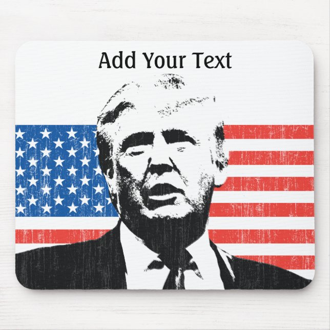 Mousepad addText da bandeira americana de Donald Trump (Frente)
