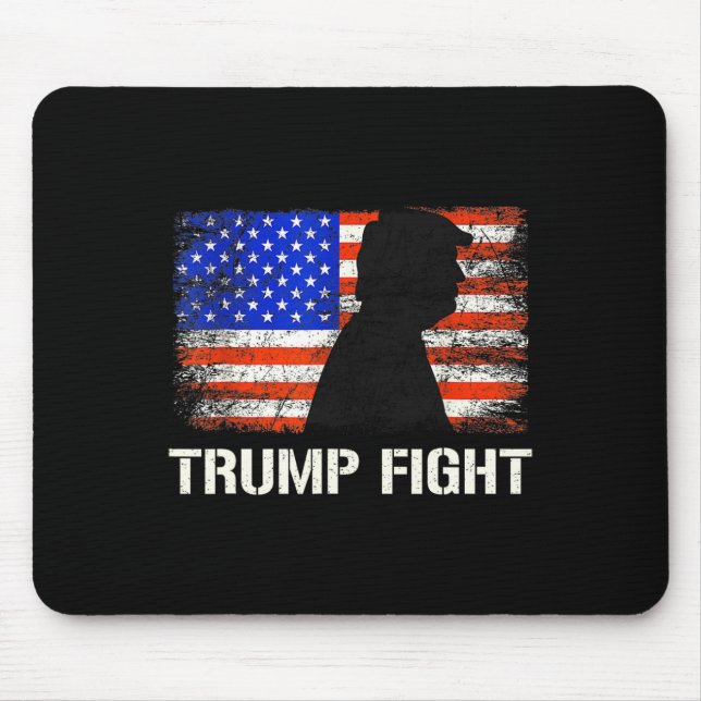 Mousepad Adeptos Lutadores Luta Donald Trump Apoiadores Am (Frente)