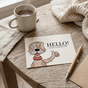 Mousepad Adesivo de tipografia com cachorro de desenho anim