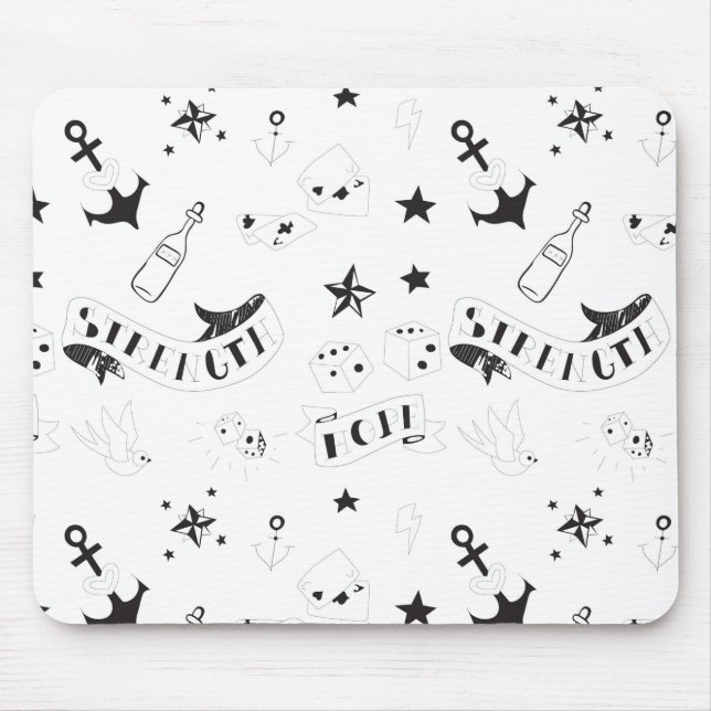 Mousepad Adesivos Tattoo Flash Hope (Frente)