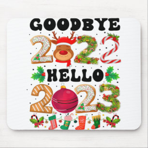 Mousepad Adeus 2022 Olá Feliz ano novo 2023 Engraçado Chris