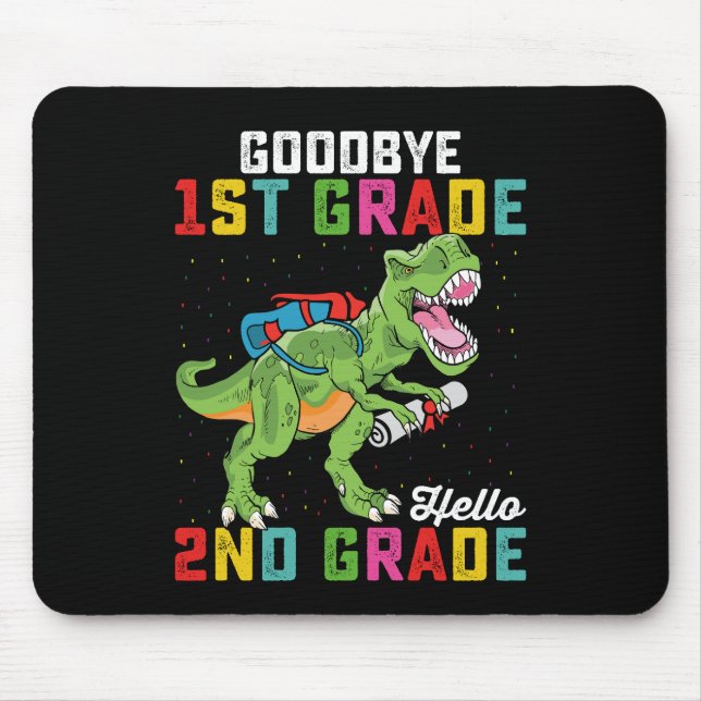 Mousepad Adeus, Grau de Alô, segundo, Grau T Rex Dinossauro (Frente)