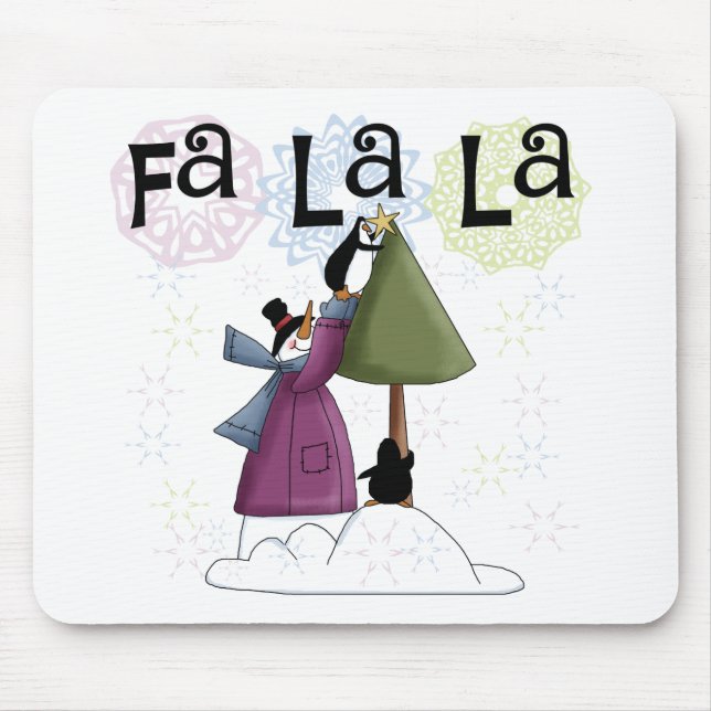 Mousepad Adicionando Camisetas e presentes de Natal nas est (Frente)