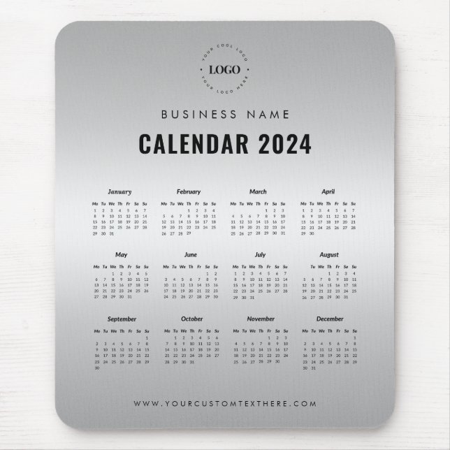 Mousepad Adicionar Calendário Personalizado do Logotipo da  (Frente)