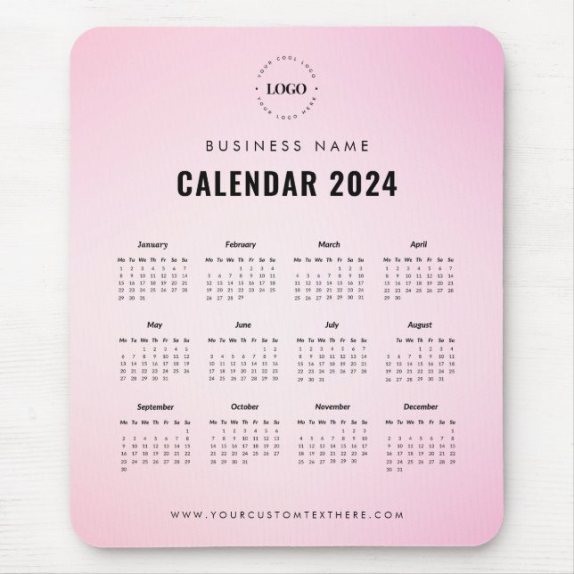 Mousepad Adicionar Calendário Personalizado do Logotipo da  (Frente)