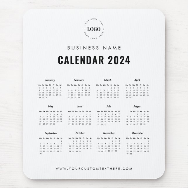 Mousepad Adicionar Calendário Personalizado do Logotipo da  (Frente)