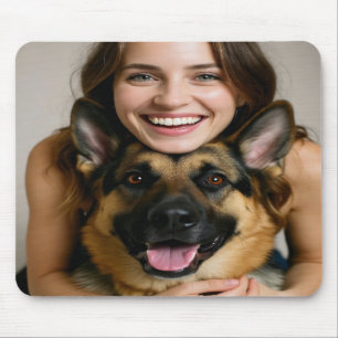 Mousepad Adicionar Foto de Pastor Alemão Personalizar
