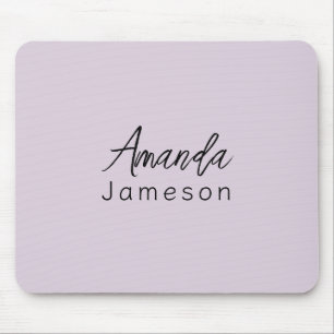 Mousepad Adicionar Monograma Mínimo Simples do Nome do Chei
