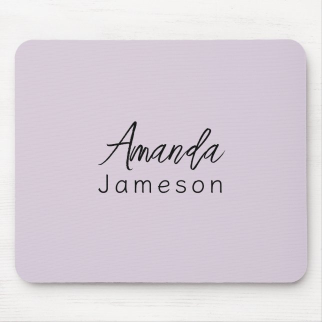 Mousepad Adicionar Monograma Mínimo Simples do Nome do Chei (Frente)