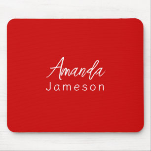 Mousepad Adicionar Nome de Cheio Mínimo Simples Monograma V