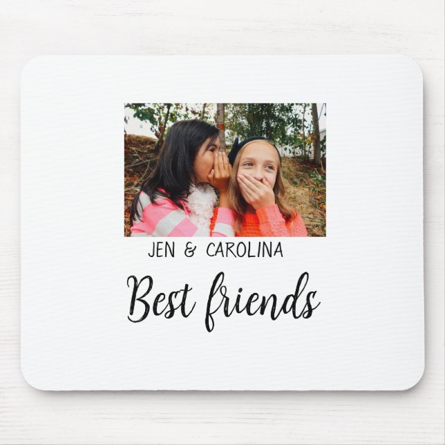 Mousepad adicionar nome de melhores amigos texto le foto si (Frente)