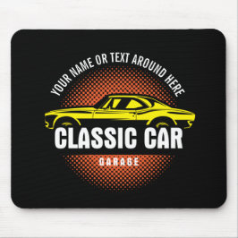 Mousepad Adicionar Nome Texto Clássico Amarelo