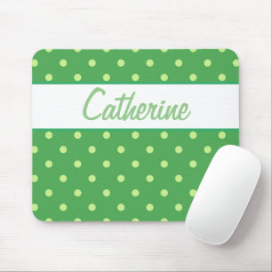 Mousepad ADICIONAR SEU NOME - Bolinhas Verde