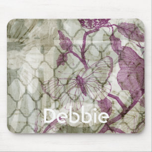 Mousepad Adicionar Seu Nome  Borboletas árabes IV