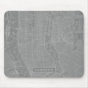 Mousepad Adicionar Seu Nome  Esquema do mapa de Nova Iorque