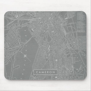 Mousepad Adicionar Seu Nome  Mapa da cidade de Boston