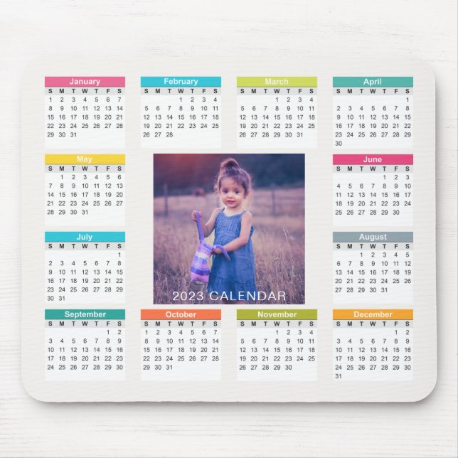 Mousepad Adicionar seu próprio Calendário Personalizado de  (Frente)