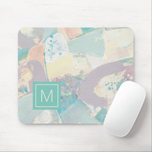 Mousepad Adicione a sua inicial   Pastel White Rock