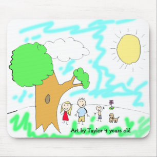 Mousepad Adicione a Trabalho de arte do seu Filho a isto