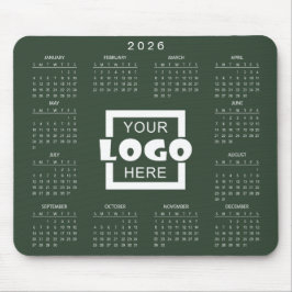 Mousepad Adicione o logotipo da sua empresa Calendário 2026